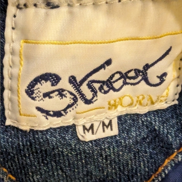 Vintage 80's denim tapestry patchwork jacket. Woman's M oversized - Picture 13 of 14